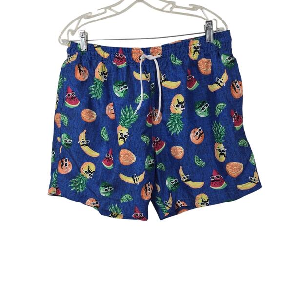 Trunks Surf & Swim Co. Swim Trunks Graphic Print Pool Beach Shorts Swimwear L - Picture 1 of 13